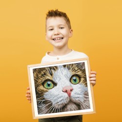 Diamond Dotz - Katze mit grünen Augen