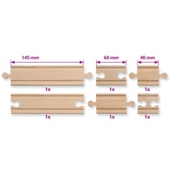 Eichhorn - Schienensortiment, 6-tlg.