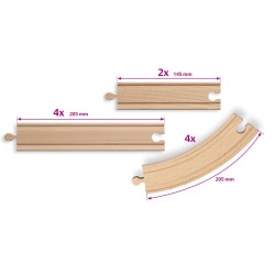 Eichhorn - Schienensortiment, 10-tlg.