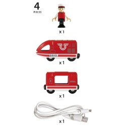 BRIO - Roter Akku- Reisezug